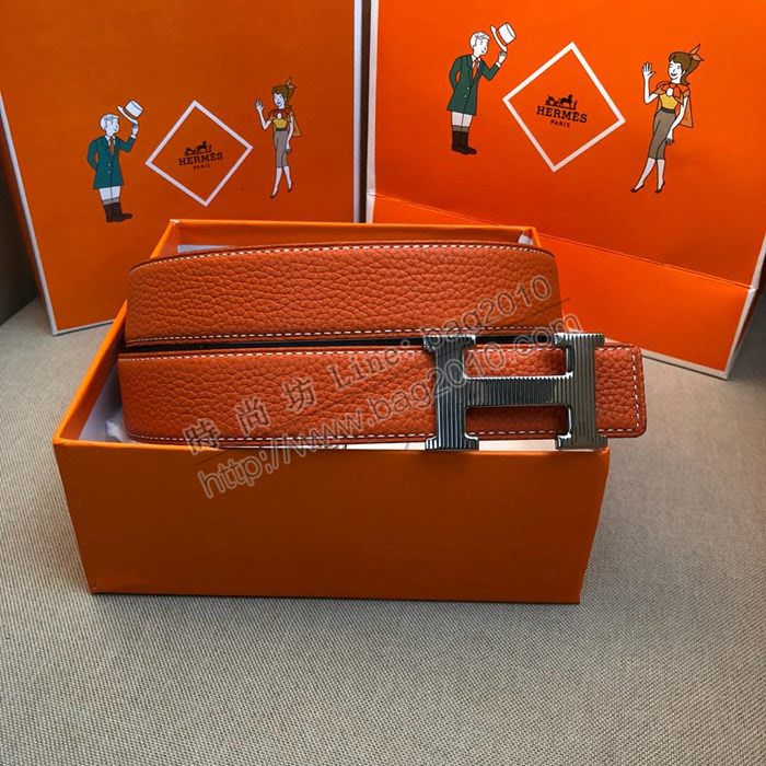 HERMES皮帶 原單正品 雙面原版皮 精品鋼扣 愛馬仕男士腰帶  hgh1994